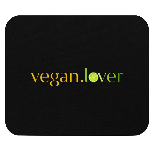 Vegan lover lime Mouse Pads