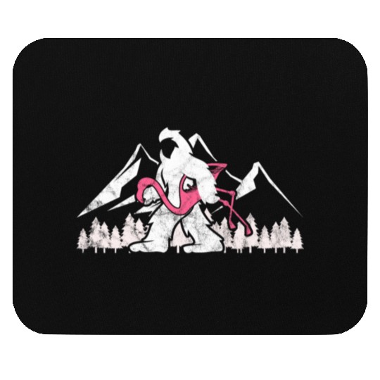 Bigfoot Flamingo Funny Sasquatch Bird Lover Mouse Pads
