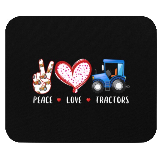 Peace Love Tractors farm farmers for kid boy Mouse Pads
