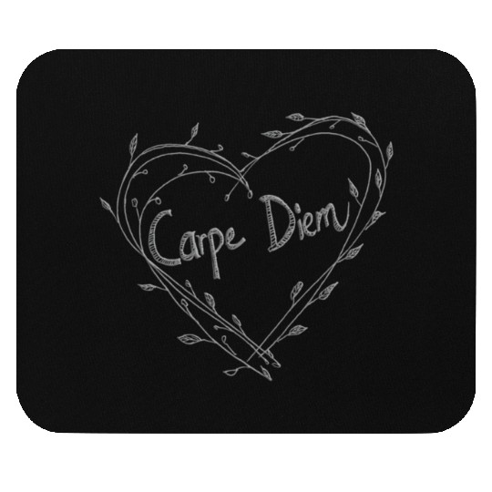 Carpe Diem Quote Heart Twigs Mouse Pads