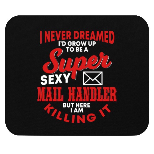 Funny Mail Handler Design Post Office Worker Mouse Pads