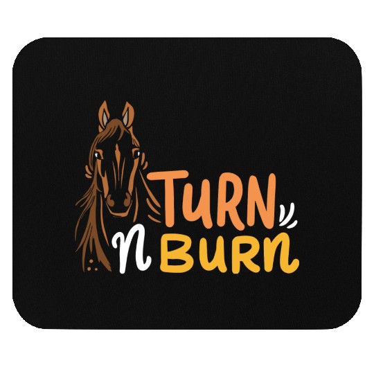 Equestrian Fun Barrel Racing Turn N Burn Mouse Pads
