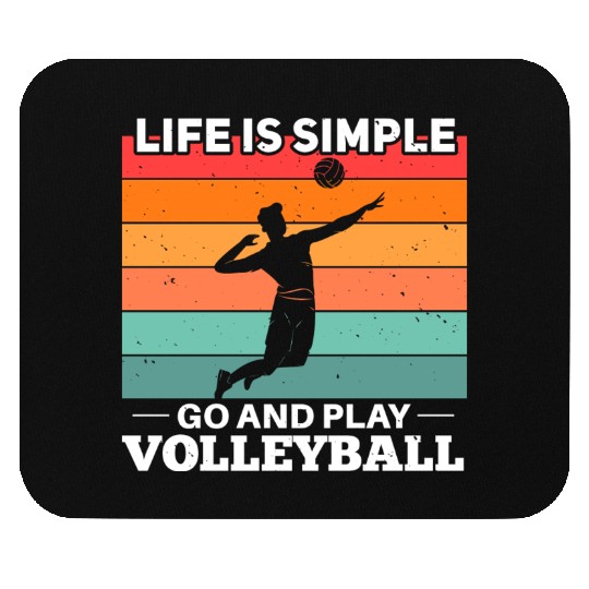 Volleyball Player Motif Mouse Pads