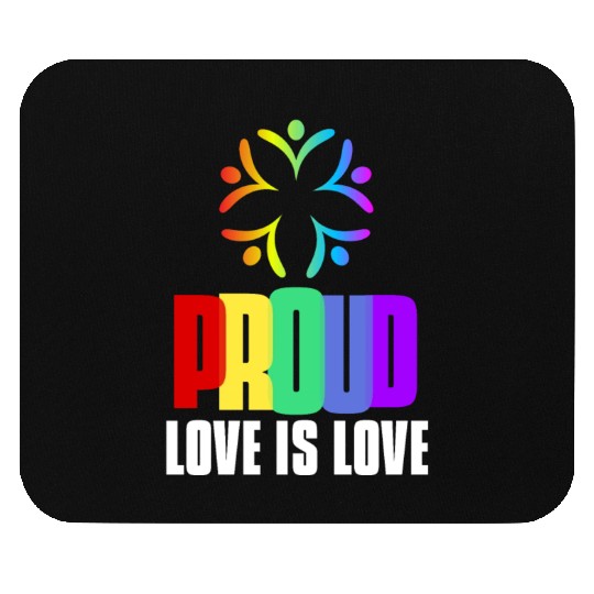Love is Love Mouse Pads LGBTQ Pride Rainbow Flag Proud