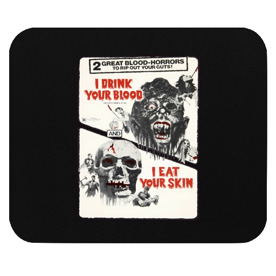 Drink Blood Halloween Monster Horror Movie Mouse Pads