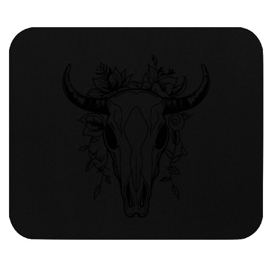 Cow Skull Boho Mouse Pads