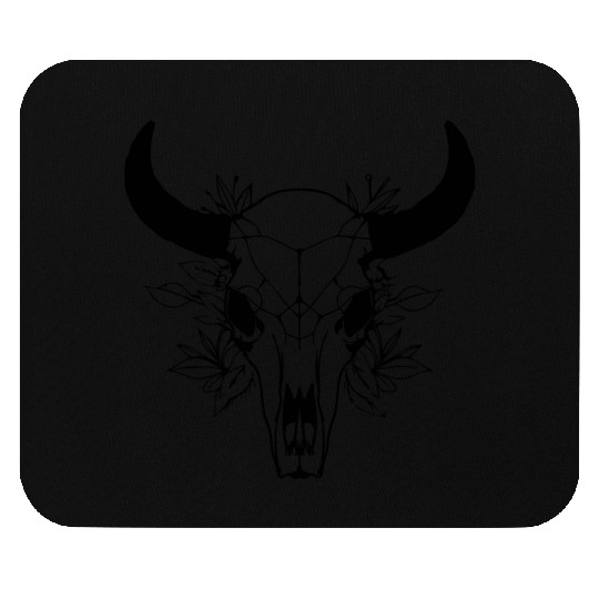 Cow Skull Boho Mouse Pads