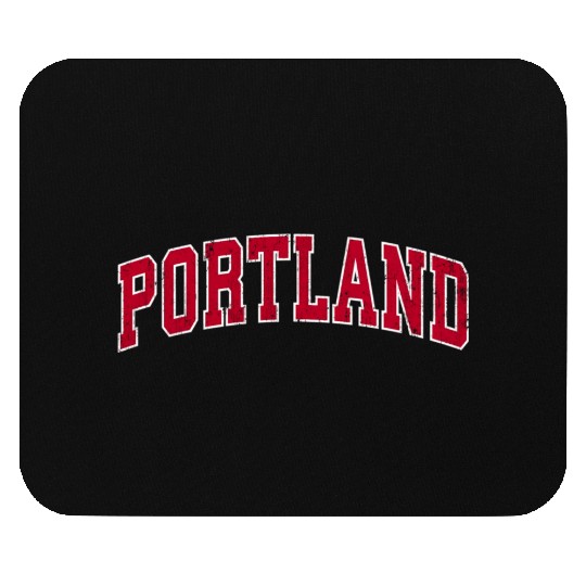 Portland Oregon Or Sports Red Mouse Pads