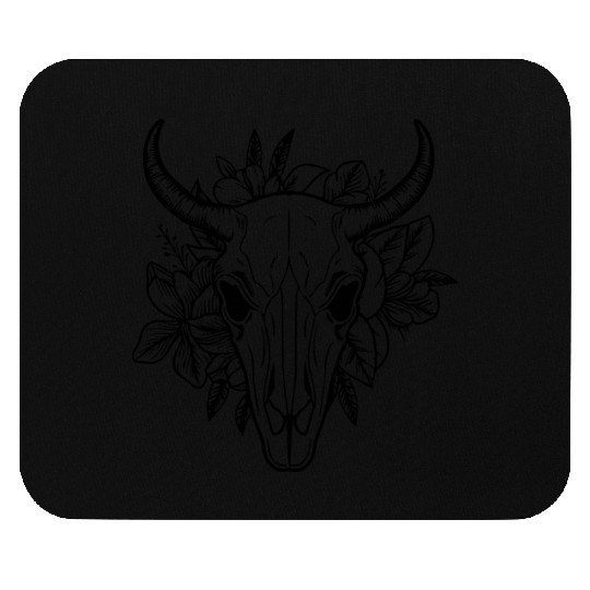 Cow Skull Boho Mouse Pads