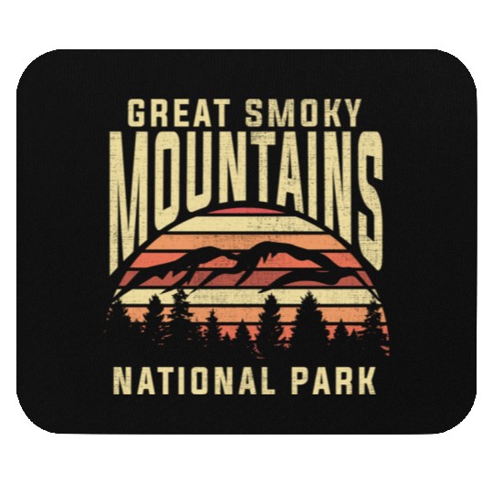 Retro National Park Great Smoky Mountains National Mouse Pads