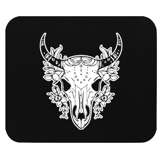 Cow Skull Boho Mouse Pads