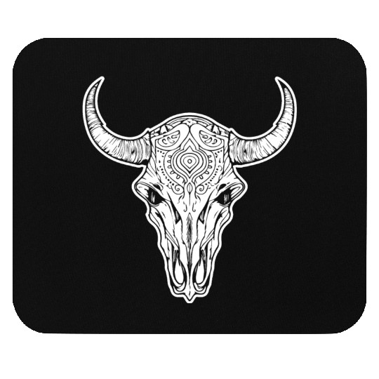 Cow Skull Boho Mouse Pads