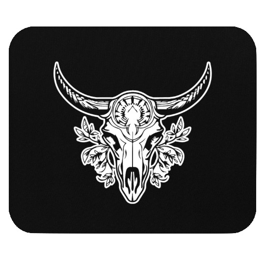 Cow Skull Boho Mouse Pads