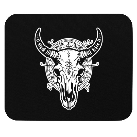 Cow Skull Boho Mouse Pads