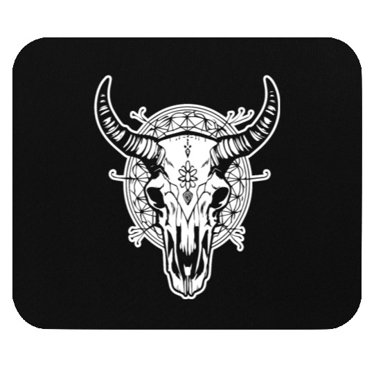 Cow Skull Boho Mouse Pads