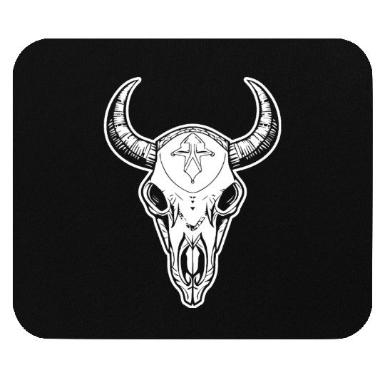 Cow Skull Boho Mouse Pads