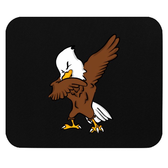 Dabbing American Bald Eagle Mouse Pads