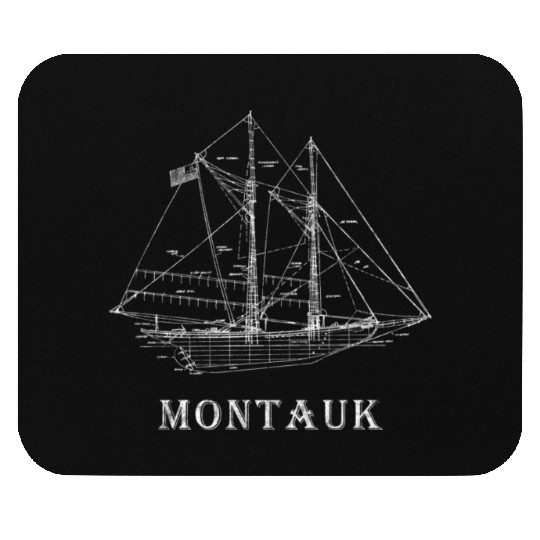 Sailboat Blueprint Montauk Ny Sailing Vacation Mouse Pads