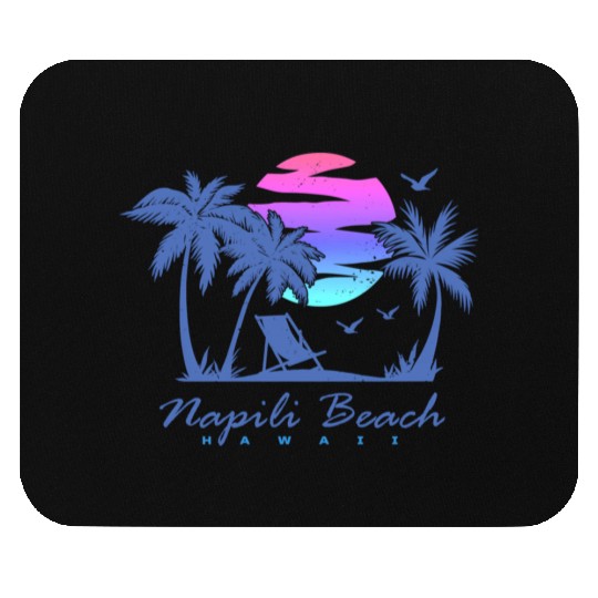 Napili Beach Hawaii Family Vacation Sunset Mouse Pads