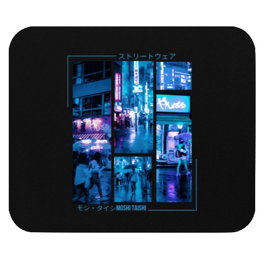 Japanese Cyberpunk Tokyo Streetwear Aesthetic Mouse Pads