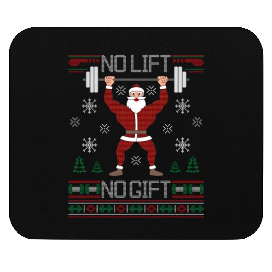 No Lift No Santa Gym Workout Ugly Mouse Pads