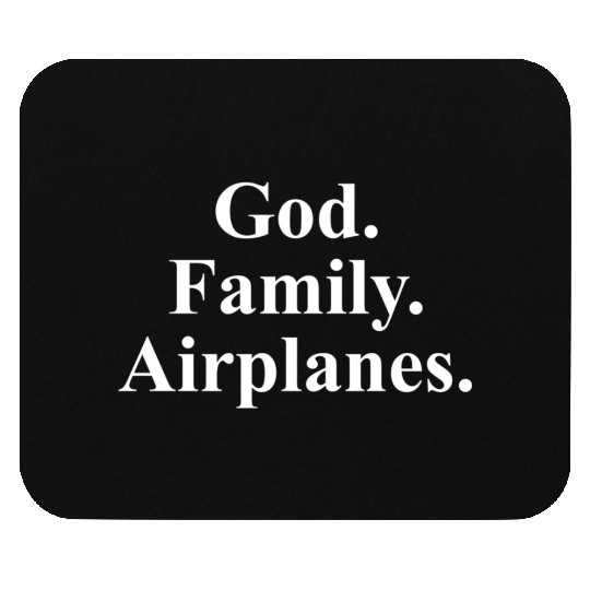 God Family Airplanes Aviation Mouse Pads