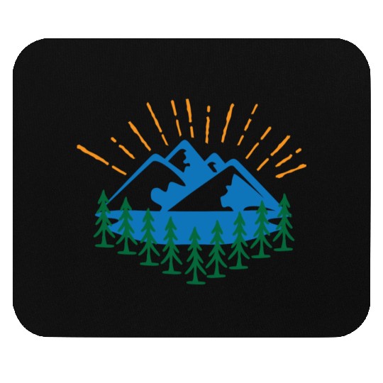 Blue Mountain And Forest Mouse Pads