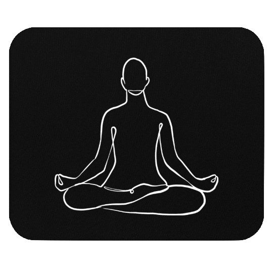 Yoga Teacher Namaste One Line Meditation Buddhism Mouse Pads