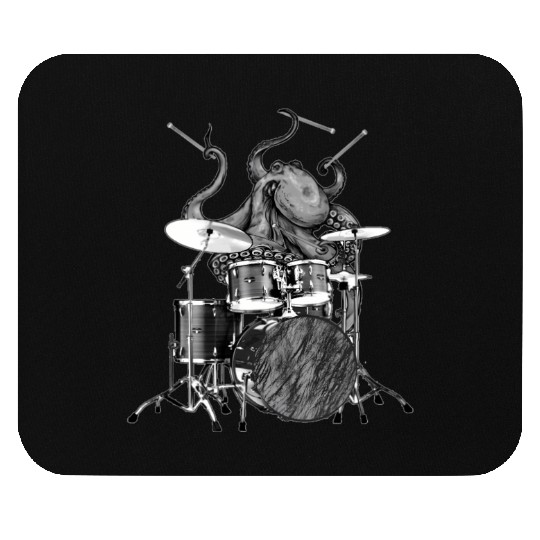 Octopus Playing Drums Drummer Ocean Creature Band Mouse Pads