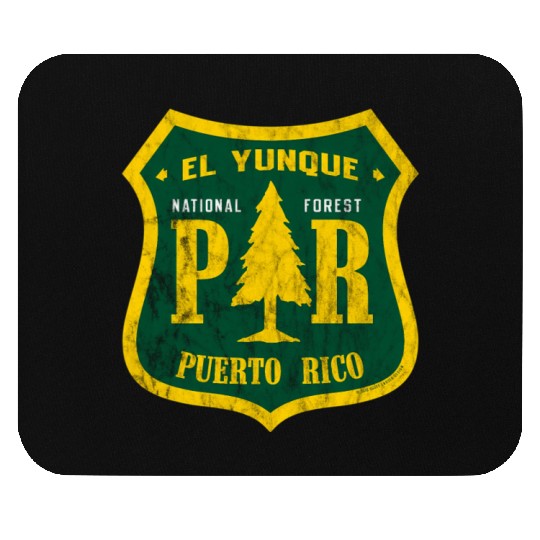 El Yunque National Forest Puerto Rico Shield Look Mouse Pads