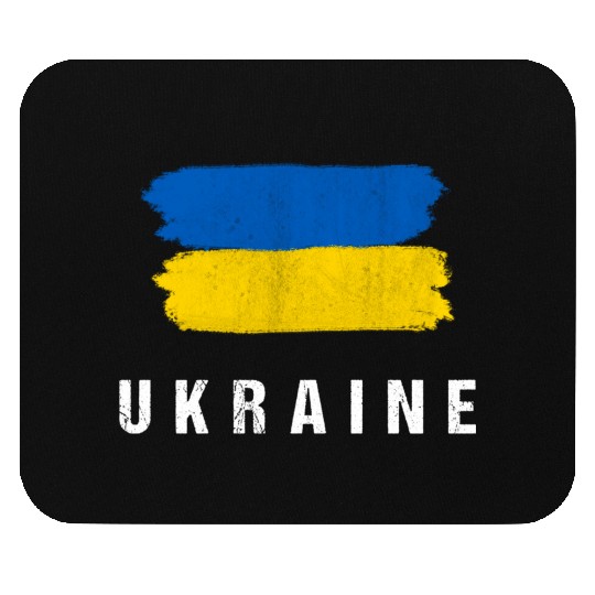 Painted Ukraine Flag Ukrainian Flag Fan Mouse Pads