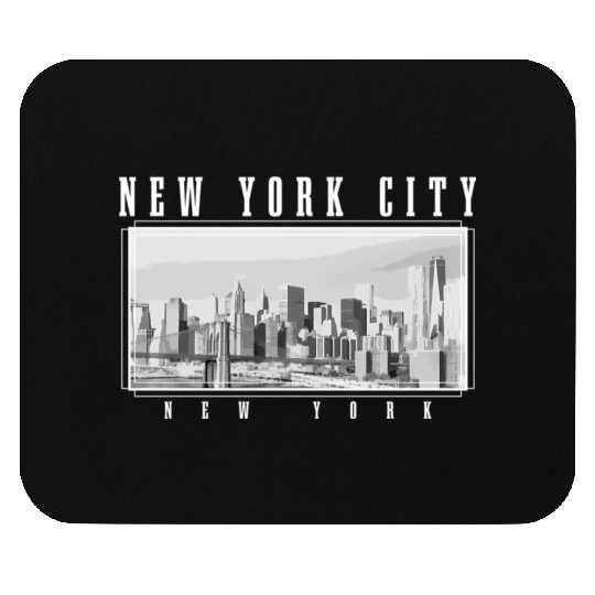 Nyc New York City yline Ny Pride Black White Mouse Pads