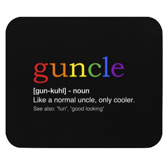 Guncle In Rainbow Flag Colors For Gay Uncle Mouse Pads