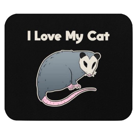 I Love My Cat Opossum Mouse Pads