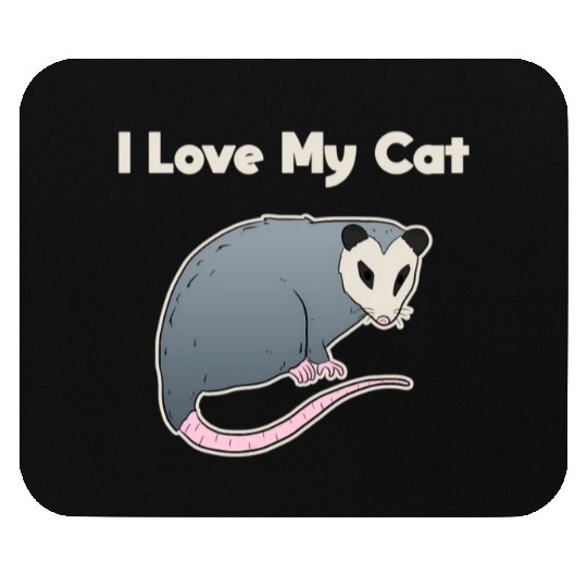 I Love My Cat Opossum Mouse Pads