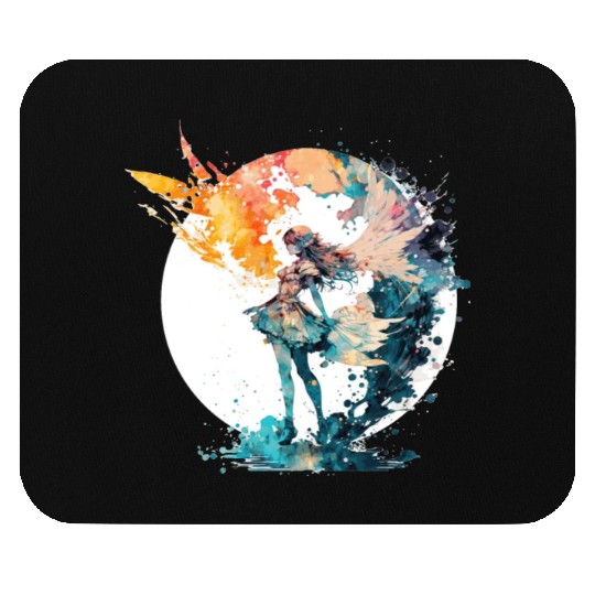 Watercolor Fairy Art Fairycore Grunge Pastel Goth Mouse Pads