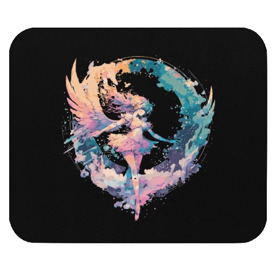Watercolor Fairy Girls Fairycore Pastel Goth Butte Mouse Pads