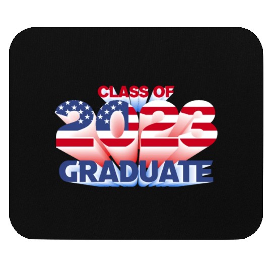 US American Flag 2023 Graduate Patriotic Graduatio Mouse Pads