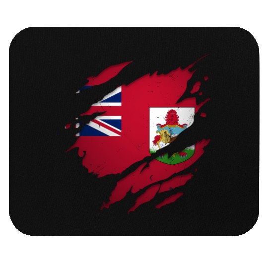 Proud Bermudians Torn Ripped Bermuda Flag Mouse Pads