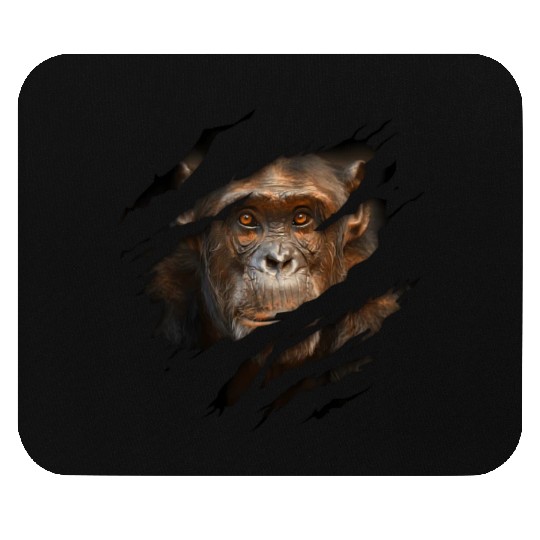 Torn Monkey Face Torn Monkey Face Torn Mouse Pads