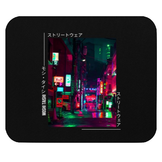 Japanese Cyberpunk Tokyo Streetwear Aesthetic Mouse Pads