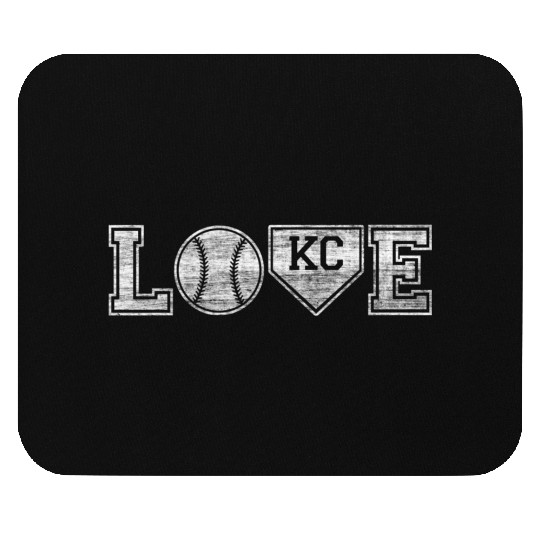 Baseball Kansas City Love Blue Color Royal Mouse Pads