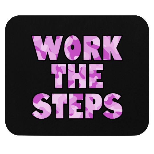 Work the Steps purple camo Mouse Pads