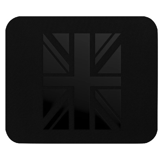 Black Union Jack - Uk Flag - Great Britain Mouse Pads