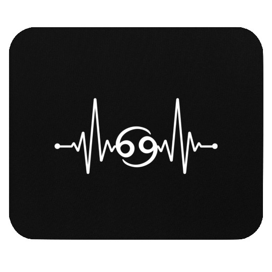 Heartbeat Cancer Zodiac Sign Mouse Pads