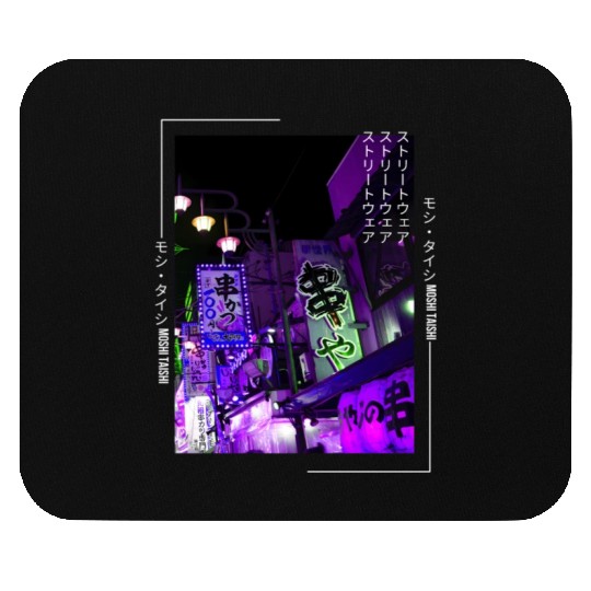Japanese Cyberpunk Tokyo Streetwear Aesthetic Mouse Pads