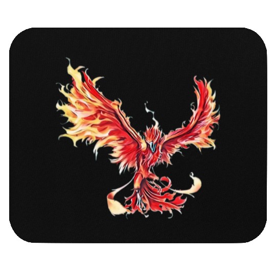 Phoenix From The Ashes Mythical Fire Bird Phoenix Mouse Pads
