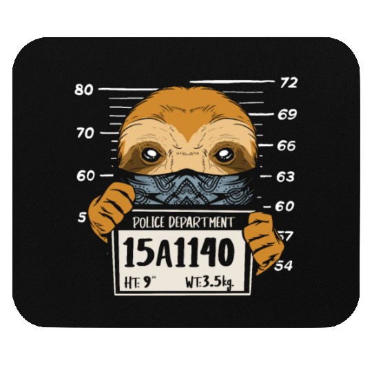 Sloth Mugshot Mouse Pads