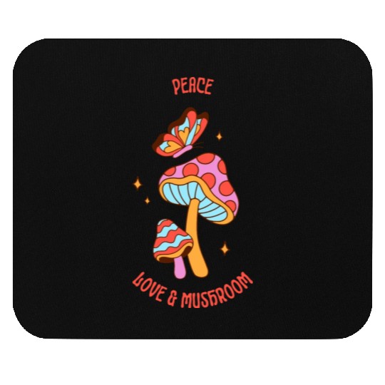 Peace Love & Mushroom Mouse Pads