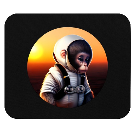 Astronaut monkey Mouse Pads